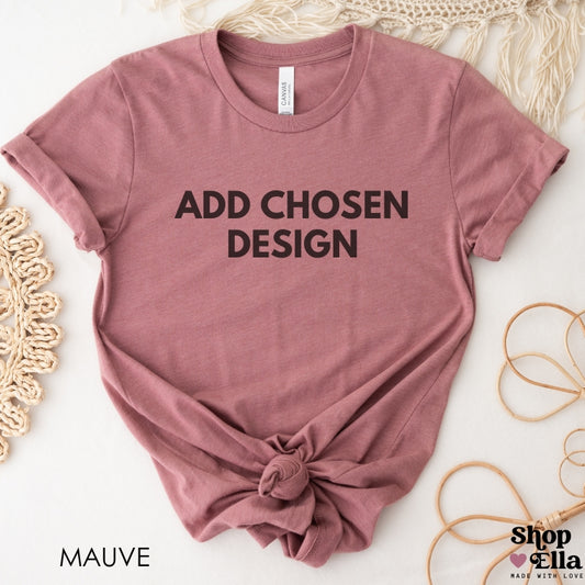Mauve BLANK Relaxed Tee (add design print)