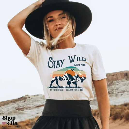 Stay Wild, Roam Free Relaxed Unisex Tee