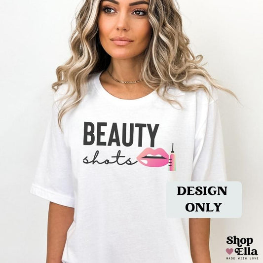 Beauty Shots DESIGN PRINT (add to blank clothing item or tote bag)